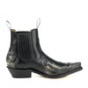 Mayura Boots Thor 1931 Black/ Pointed Western Men Ankle Boot Slanted Heel Elastic Closure Vintage Look