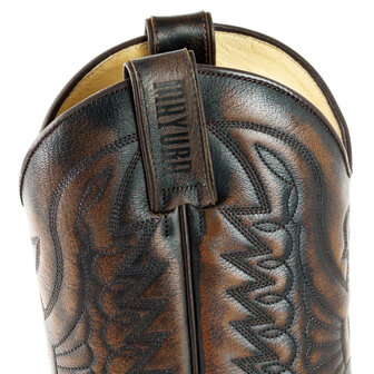 Mayura Boots 1935P Brown/ Natural Python Pointed Cowboy Western Boots Sloping Heel Straight Shaft Pull Loops Goodyear Welted Sh