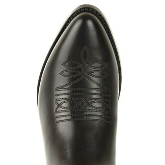 Mayura Boots Arpia 2534 Black/ Ladies Western Boots Ornamental Stitching Pointed Nose Sloping Heel Smooth Leather Above