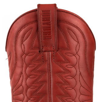 Mayura Boots Arpia 2534 Rood/ Dames Western Laarzen Sierstiksel Spitse Neus Schuine Hak Glad Leer Schacht