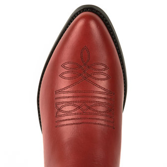 Mayura Boots Arpia 2534 Rood/ Dames Western Laarzen Sierstiksel Spitse Neus Schuine Hak Glad Leer Sierstiksel Wreef