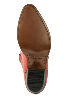 Mayura Boots Arpia 2534 Rood/ Dames Western Laarzen Sierstiksel Spitse Neus Schuine Hak Glad Leer Zool