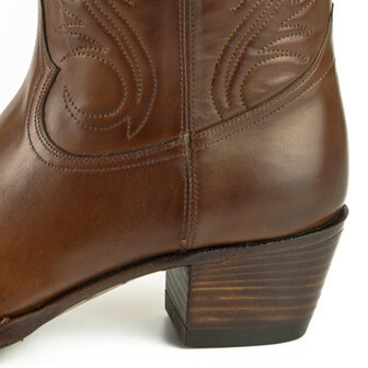 Mayura Boots Virgi 2536 Chestnut/ Ladies Western Boots Ornamental Stitching Pointed Snip Toe Nose Straight Shaft High Heel Smoo