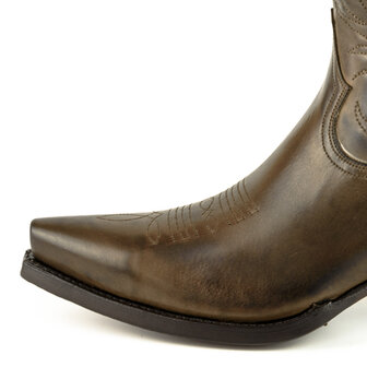 Mayura Boots Virgi 2536 Bruin/ Dames Western Laarzen Sierstiksel Spitse Neus Rechte Schacht Hoge Hak Glad Leer Neus