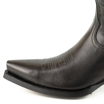 Mayura Boots Virgi 2536 Zwart/ Dames Western Laarzen Sierstiksel Spitse Neus Rechte Schacht Hoge Hak Glad Leer Neus