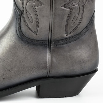 Mayura Boots 1920 Grey/ Pointed Cowboy Western Line Dance Ladies Men Boots Slanted Heel Genuine Leather