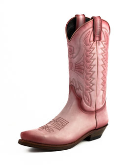 Mayura Boots 1920 Pink/ Pointed Cowboy Western Line Dance Ladies Men Boots Slanted Heel Genuine Leather