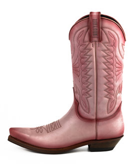 Mayura Boots 1920 Pink/ Pointed Cowboy Western Line Dance Ladies Men Boots Slanted Heel Genuine Leather