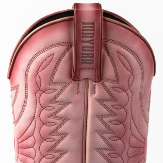 Mayura Boots 1920 Pink/ Pointed Cowboy Western Line Dance Ladies Men Boots Slanted Heel Genuine Leather