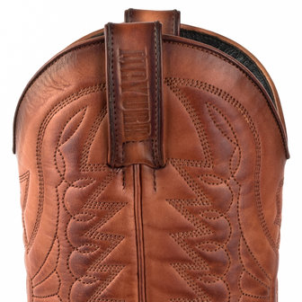 Mayura Boots 1920 Cognac/ Pointed Cowboy Western Line Dance Ladies Men Boots Slanted Heel Genuine Leather