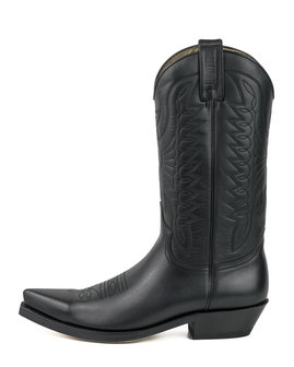 Mayura Boots 1920 Zwart/ Spitse Cowboy Western Line Dance Dames Heren Laarzen Schuine Hak Echt Leer Zijkant