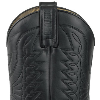 Mayura Boots 1920 Zwart/ Spitse Cowboy Western Line Dance Dames Heren Laarzen Schuine Hak Echt Leer Detail Treklussen