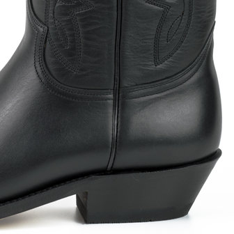 Mayura Boots 1920 Zwart/ Spitse Cowboy Western Line Dance Dames Heren Laarzen Schuine Hak Echt Leer Detail hak