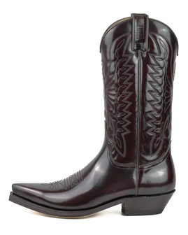 Mayura Boots 1920 Florentic Bordeaux/ Pointed Cowboy Western Line Dance Ladies Men Boots Slanted Heel Genuine Leather