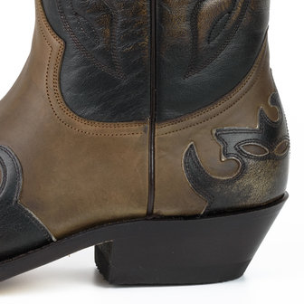 Mayura Boots 1927 Bruin/ Spitse Cowboy Western Dames Heren Laarzen Schuine Hak Two Tone Echt Leer Hak