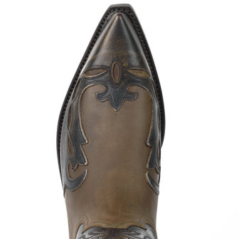 Mayura Boots 1927 Bruin/ Spitse Cowboy Western Dames Heren Laarzen Schuine Hak Two Tone Echt Leer Wreef
