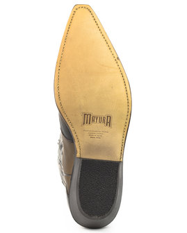 Mayura Boots 1927 Bruin/ Spitse Cowboy Western Dames Heren Laarzen Schuine Hak Two Tone Echt Leer Zool