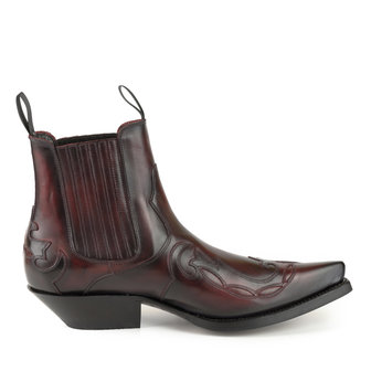Mayura Boots Austin 1931 Bordeaux/ Pointed Western Men Ankle Boot Slanted Heel Elastic Closure Vintage Look