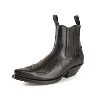 Mayura Boots Austin 1931 Black/ Pointed Western Men Ladies Ankle Boot Slanted Heel Elastic Closure Vintage Look