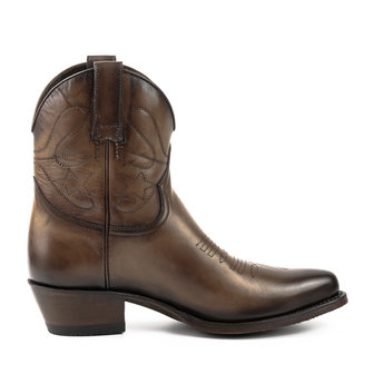 Mayura Boots 2374 Vintage Hazelnut/ Women Cowboy Fashion Ankle Boot Pointed Toe Western Heel Genuine Leather
