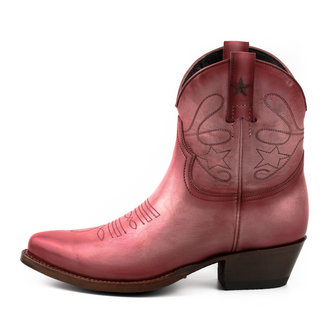 Mayura Boots 2374 Vintage Pink/ Women Cowboy Fashion Ankle Boot Pointed Toe Western Heel Genuine Leather
