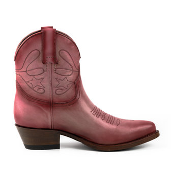 Mayura Boots 2374 Vintage Pink/ Women Cowboy Fashion Ankle Boot Pointed Toe Western Heel Genuine Leather