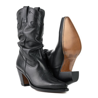 Mayura Boots 1952 Black/ Western Fashion Ladies Pointed Cowboy Boots High Heeled Slumped Shaft Smooth Leather