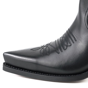 Mayura Boots 1952 Zwart/ Western Fashion Dames Spitse Cowboylaarzen Hoge Hak Gezakte Schacht Soepel Leer Neus