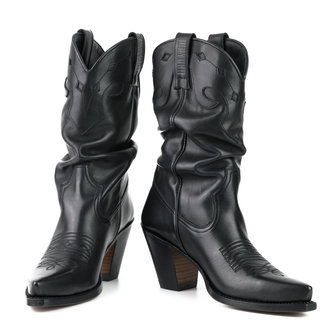 Mayura Boots 1952 Black/ Western Fashion Ladies Pointed Cowboy Boots High Heeled Slumped Shaft Smooth Leather