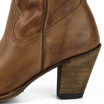 Mayura Boots 1952 Brown/ Western Fashion Ladies Pointed Cowboy Boots High Heeled Slumped Shaft Smooth Leather