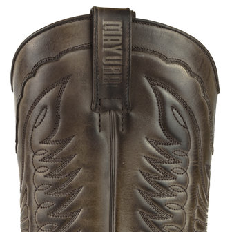Mayura Boots Indian 2471 Brown/ Cowboy Biker Boots men Square Nose Flat Heel Detachable Spur Genuine Leather