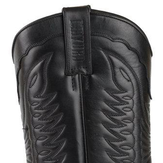 Mayura Boots Indian 2471 Black/ Cowboy Biker Boots men Square Nose Flat Heel Detachable Spur Genuine Leather