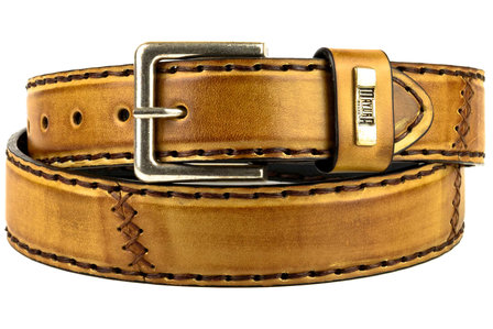 Mayura Belt 925 Whisky Cowboy Western 4 cm Wide Jeans Belt Changeable Buckle Smooth Leather