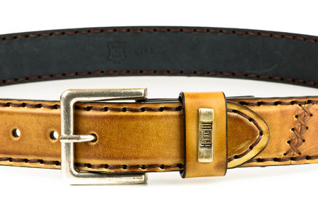 Mayura Belt 925 Whisky Cowboy Western 4 cm Wide Jeans Belt Changeable Buckle Smooth Leather