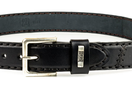 Mayura Belt 925 Negro Cowboy Western 4 cm Wide Jeans Belt Changeable Buckle Smooth Leather