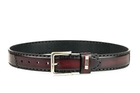 Mayura Belt 925 Bordeaux Red Cowboy Western 4 cm Wide Jeans Belt Changeable Buckle Smooth Leather