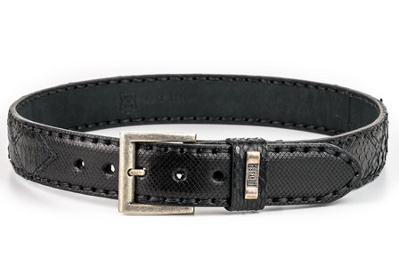 Mayura Belt 1020 Black Python 4cm Wide Removable Buckle