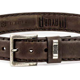 Mayura Belt 658 Chesnut Braun Chopper Conchos Metal Crosses 4cm Wide Removable Buckle