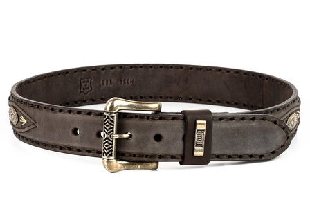 Mayura Belt 338 Chesnut Cowboy Western Concho Braid 4cm Wide Removable Buckle