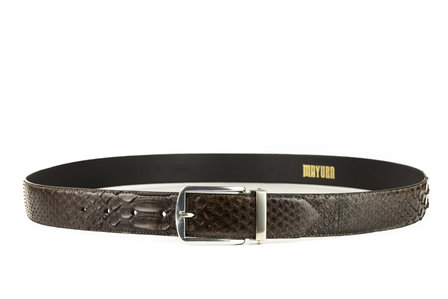 Mayura Belt 810P Brown Python 3.5cm Wide Removable Buckle