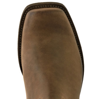 Mayura Boots 05 Bruin/ Biker Western Heren Enkellaars Vierkante Neus Rits Sluiting Detail Vierkante Neus