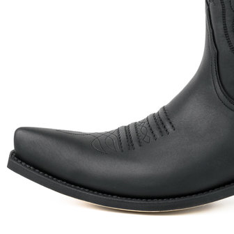Mayura Boots 20 Zwart/ Unisex Cowboy Western Laarzen Spitse Neus Schuine Hak Sierstikel Wreef Waxed Leer Stiksel NeusMayura Boo