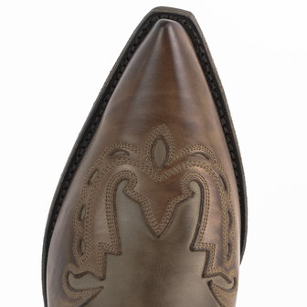 Mayura Boots 17 Taupe/ Men Women Cowboy Western Boots Pointed Toe Slanted Heel Waxed Leather