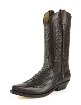 Mayura Boots 1935 Bruin/ Bruin Python Spitse Cowboy Western Laarzen Schuine Hak Rechte Schacht Treklussen Goodyear Welted zijaa
