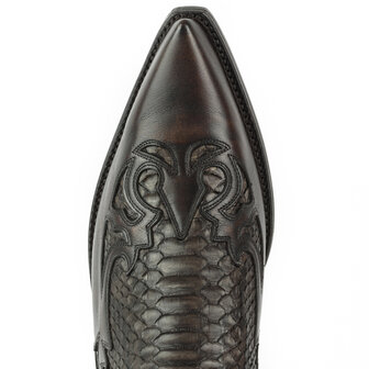 Mayura Boots 1935 Bruin/ Bruin Python Spitse Cowboy Western Laarzen Schuine Hak Rechte Schacht Treklussen Goodyear Welted Boven