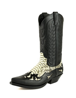 Mayura-Boots-1935-C-MEX-Black-With-Naturel-Python-Gentlemen-Pointed-Cowboy-Boots-side