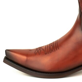 Mayura Boots 1920 Cognac/ Pointed Cowboy Western Line Dance Ladies Men Boots Slanted Heel Genuine Leather