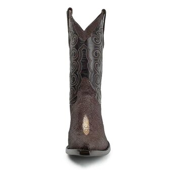 Sendra Boots Texas Mantaraya Chocolate Cuervo Brown Mens Pointed Exotic Cowboy Boots Cuban Heel Leather sole