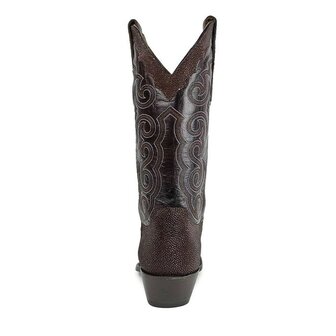 Texas Mantaraya Chocolate Cuervo Brown Mens Pointed Exotic Cowboy Boots Cuban Heel
