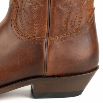 Mayura Boots 1920 Brown Pointed Cowboy Western Line Dance Ladies Men Boots Slanted Heel Genuine Leather
